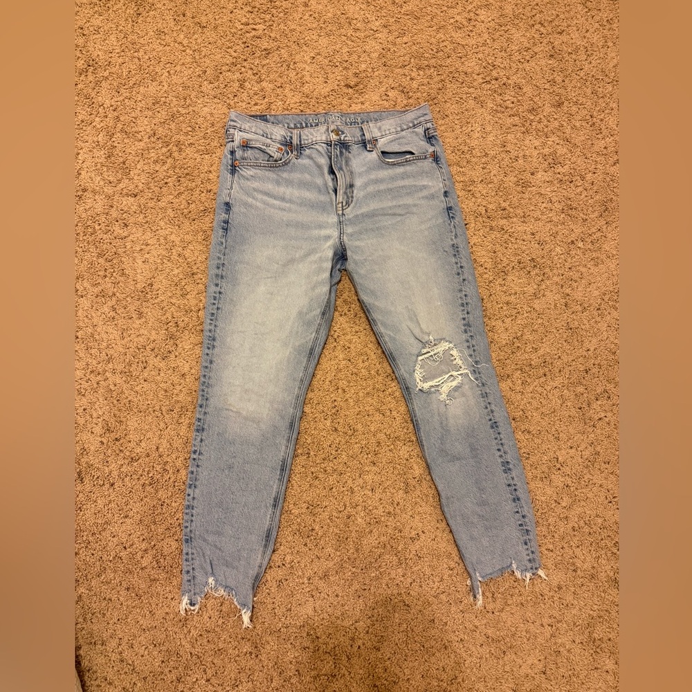 Light Blue Distressed Women's Jeans
